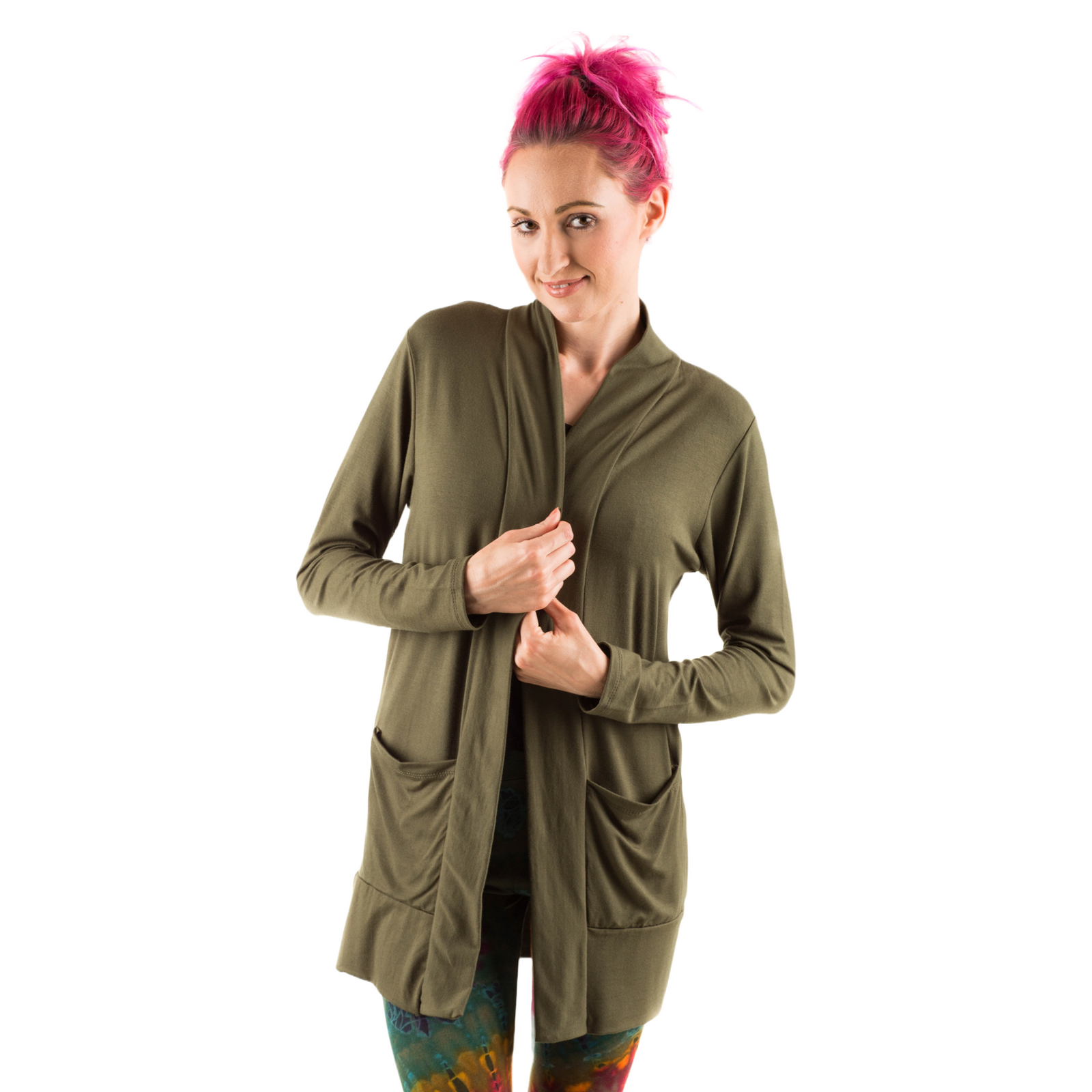 The Pocket Cardigan | Lightweight Open Front Stretchy Rayon Cardigan