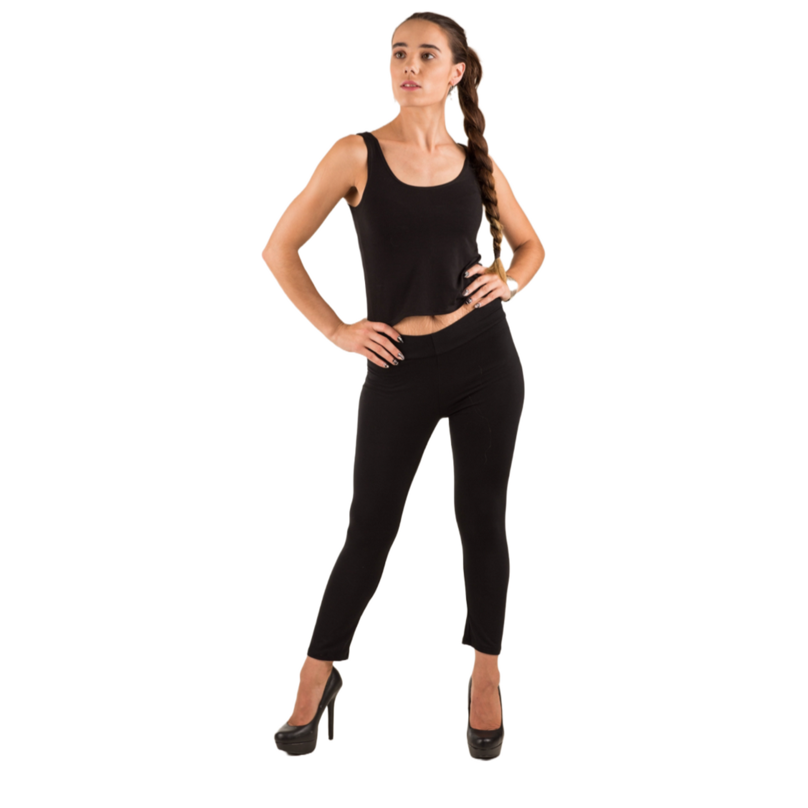 Classic Colors Capri Length Stretchy Rayon Leggings