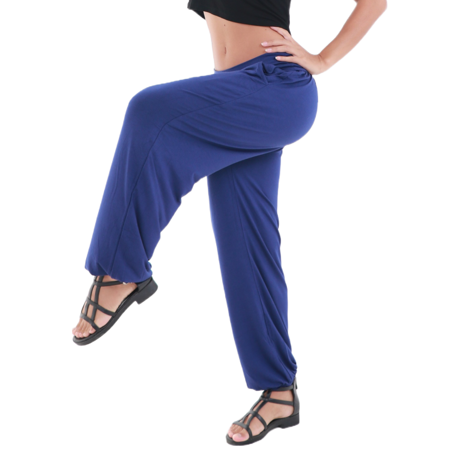 harem pants womens denim blue comfy fr
