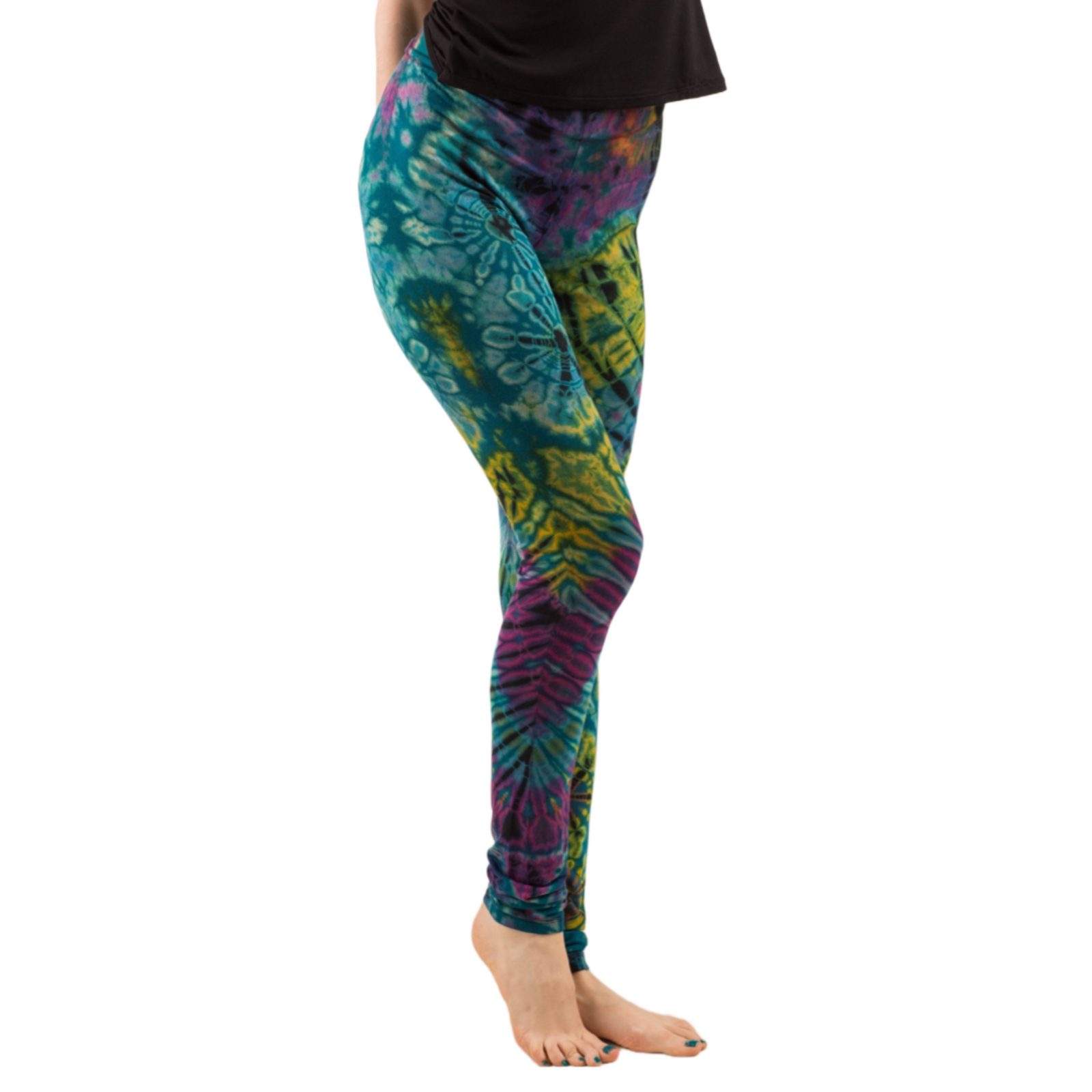 Full Tie-Dye Long Length Rayon Leggings
