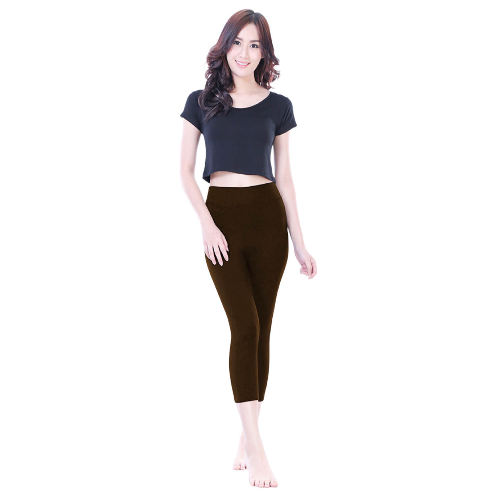 Classic Colors Capri Length Stretchy Rayon Leggings