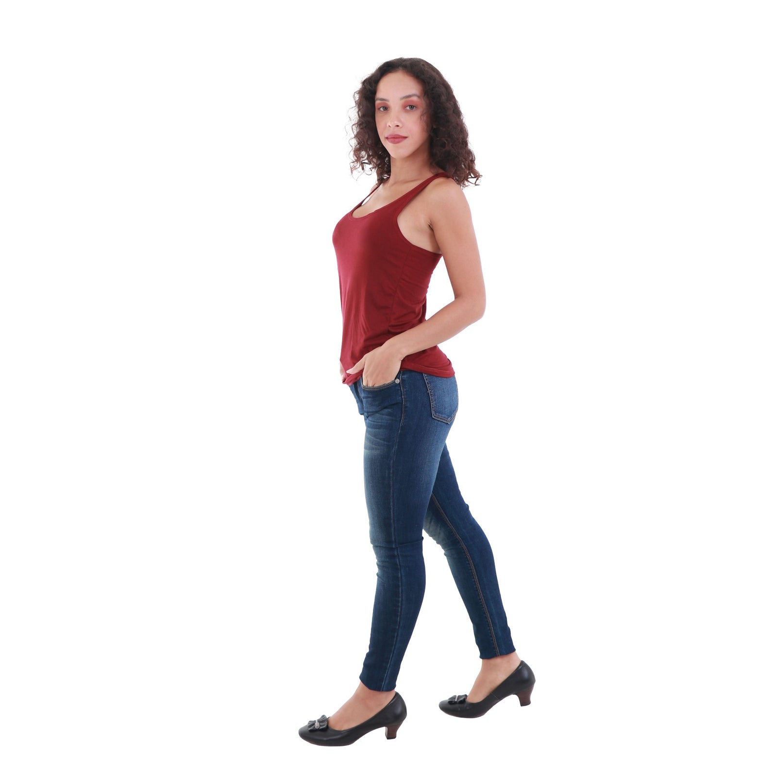 Classic Colors Braided Racerback Rayon Tank Top