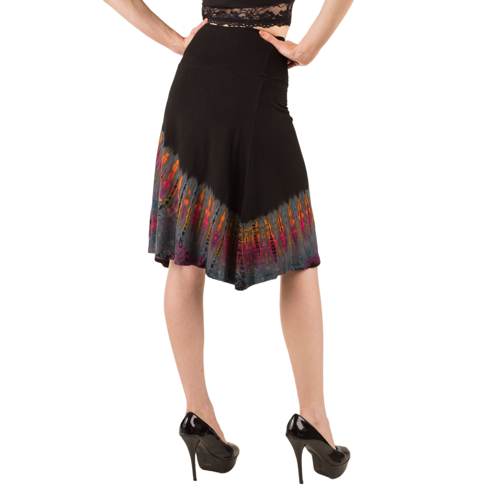 sexy rayon tie-dye pencil skirt for women | malisun one size knee length skirts page | best price fairtrade gbp