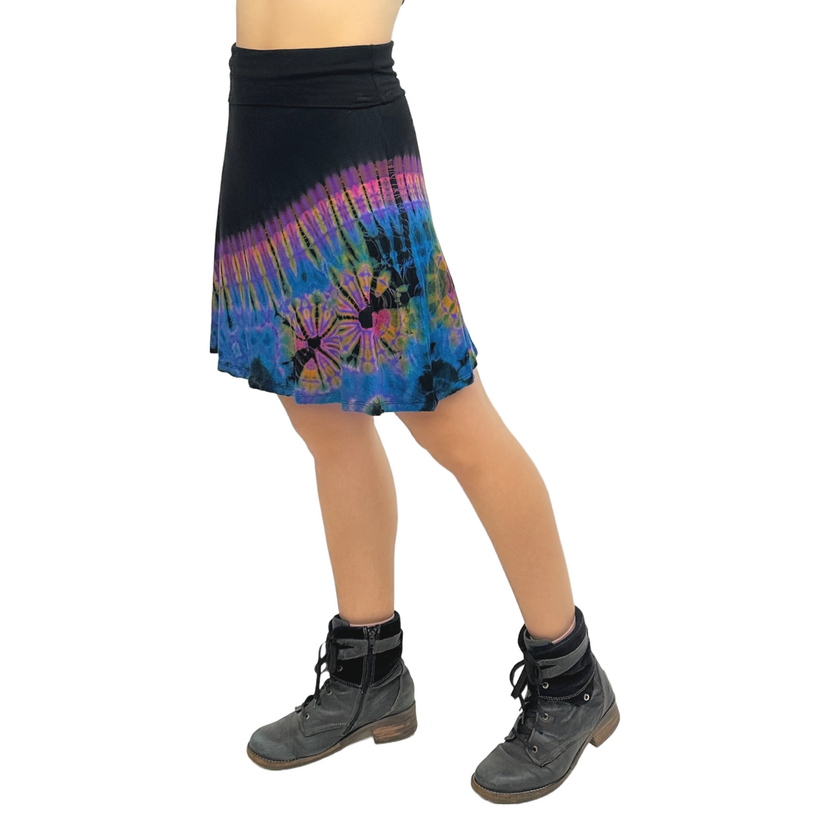 Tie dye cheap skirt short