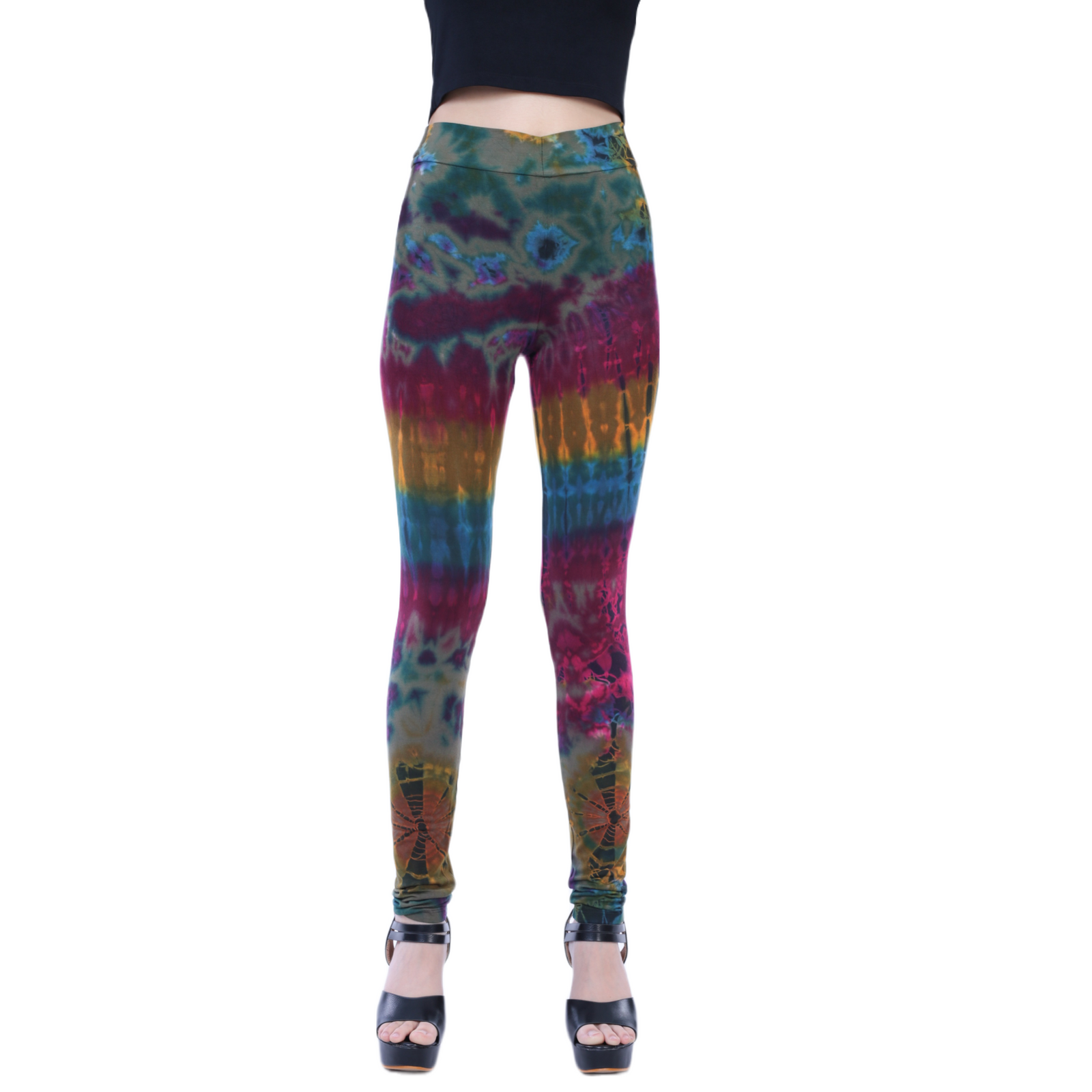 Full Tie-Dye Long Length Rayon Leggings