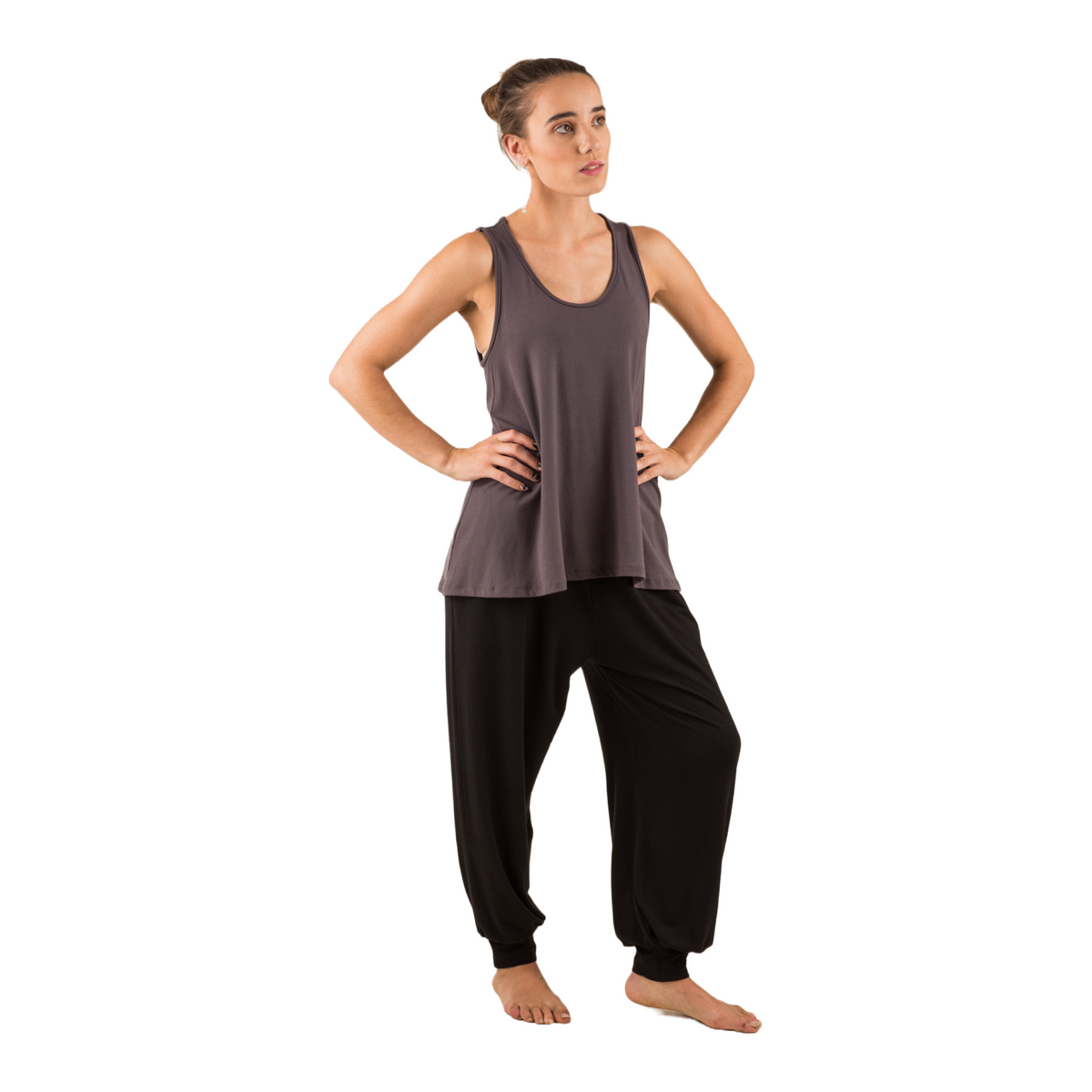 Classic Colors Sleeveless Button Back Rayon Tank Top