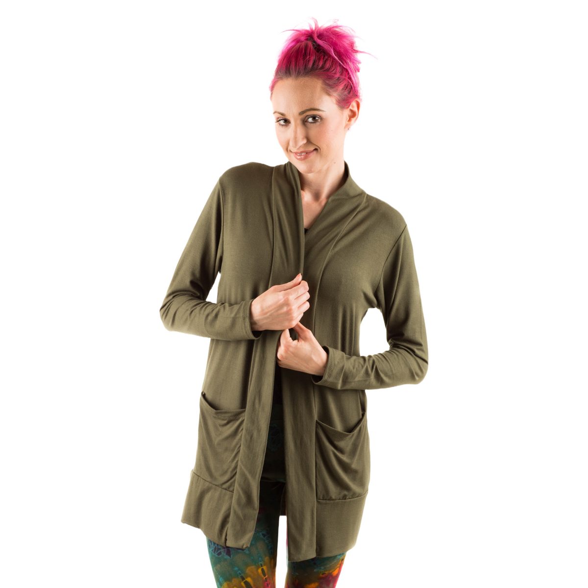 The Pocket Cardigan | Lightweight Open Front Stretchy Rayon Cardigan