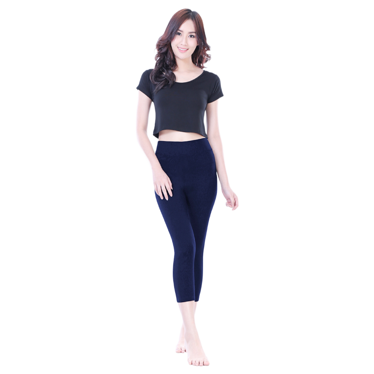 Classic Colors Capri Length Stretchy Rayon Leggings