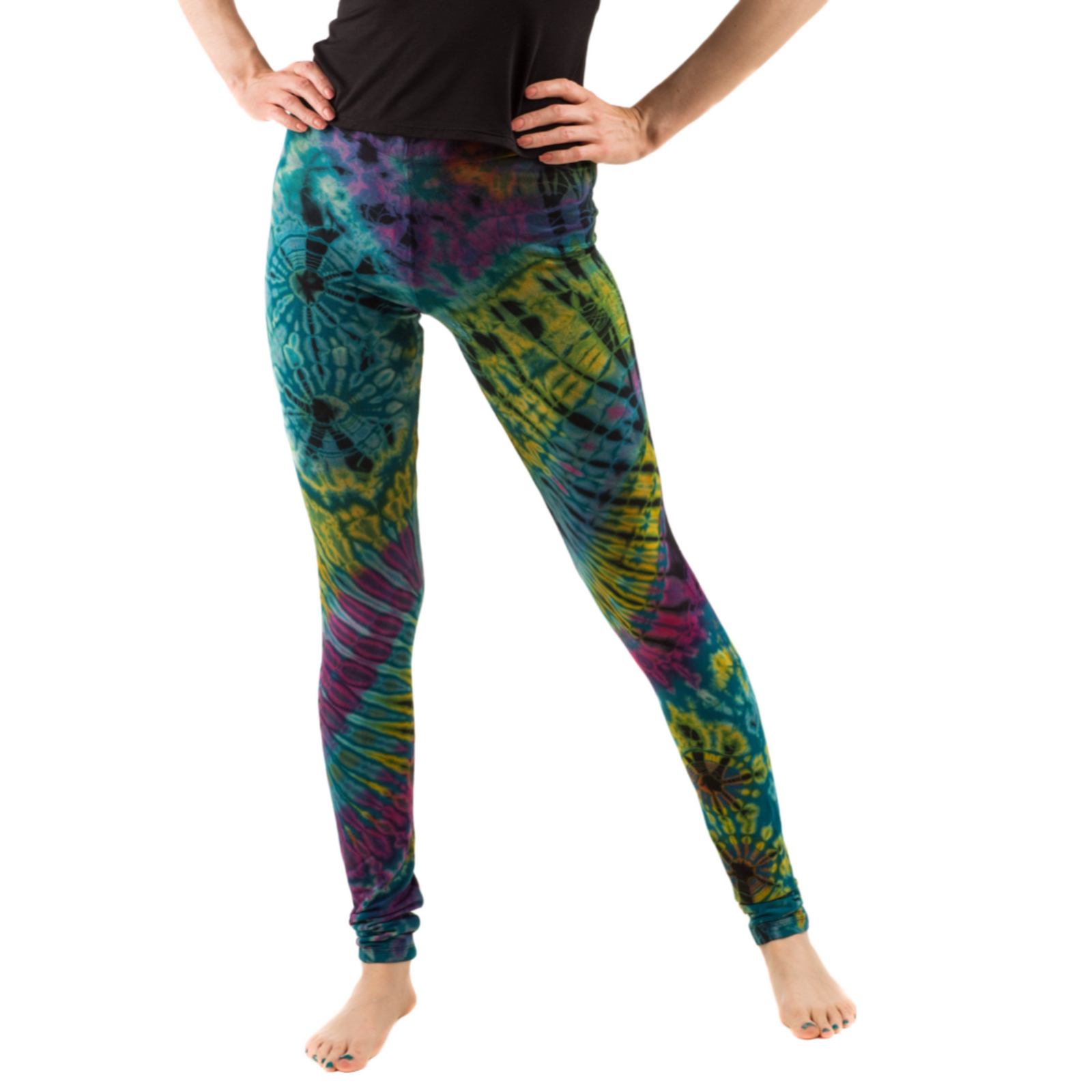 Full Tie-Dye Long Length Rayon Leggings