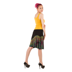 bestselling items at malisun | fair trade knee length tie-dye skirt | OS fits: small, medium, large, Xl, plus size | best price gbp