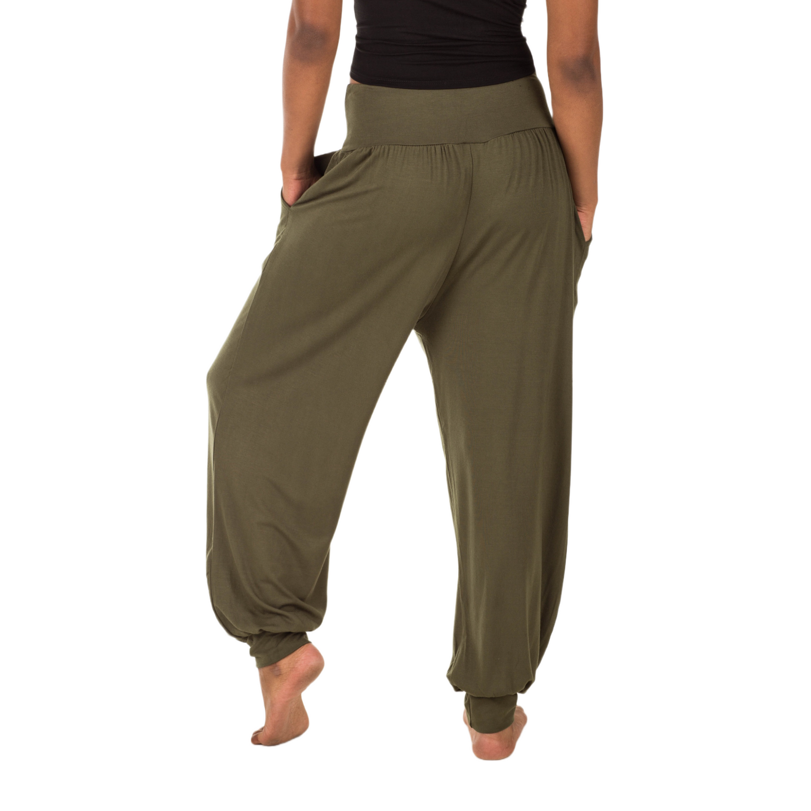 malisun content: olive green harem pant