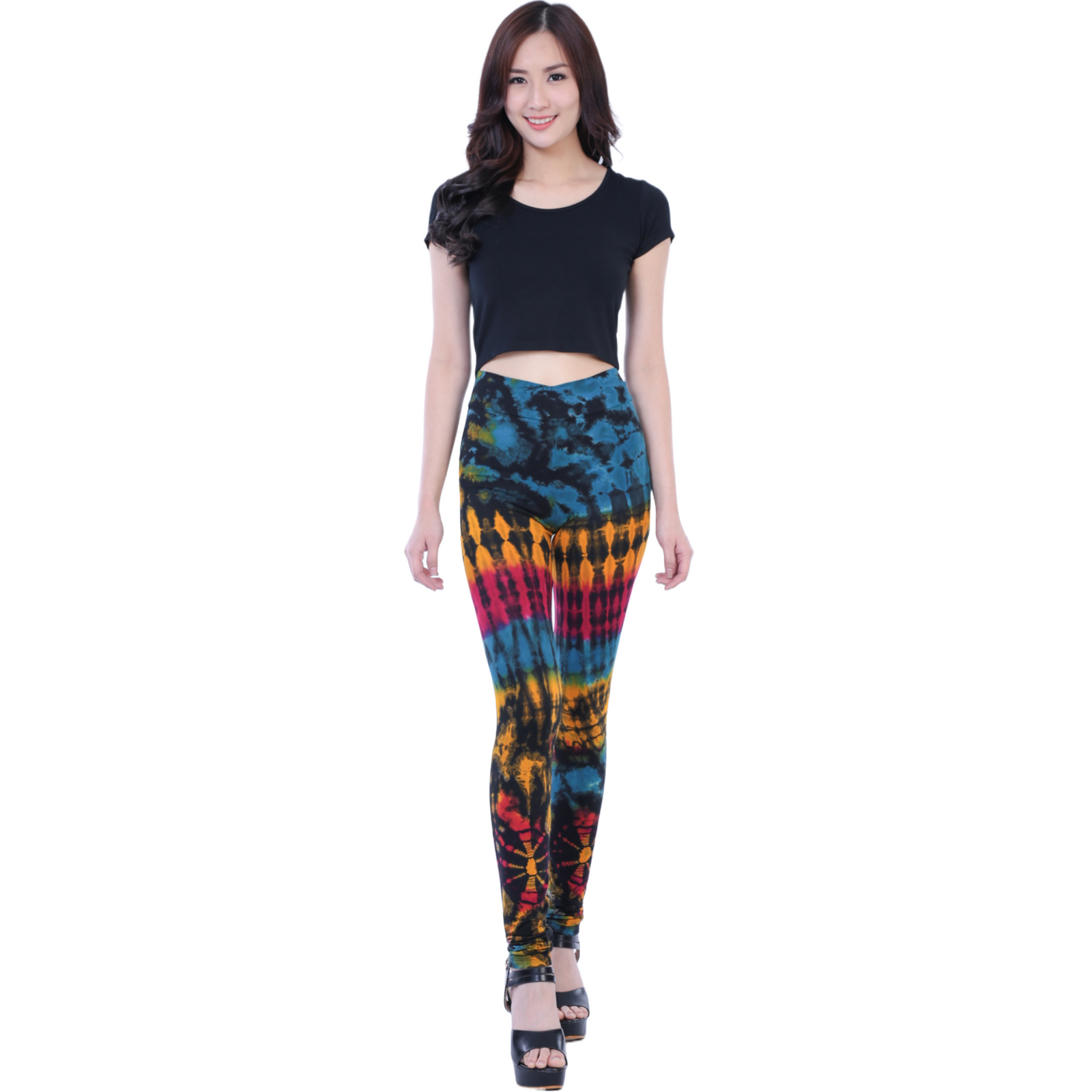 Full Tie-Dye Long Length Rayon Leggings