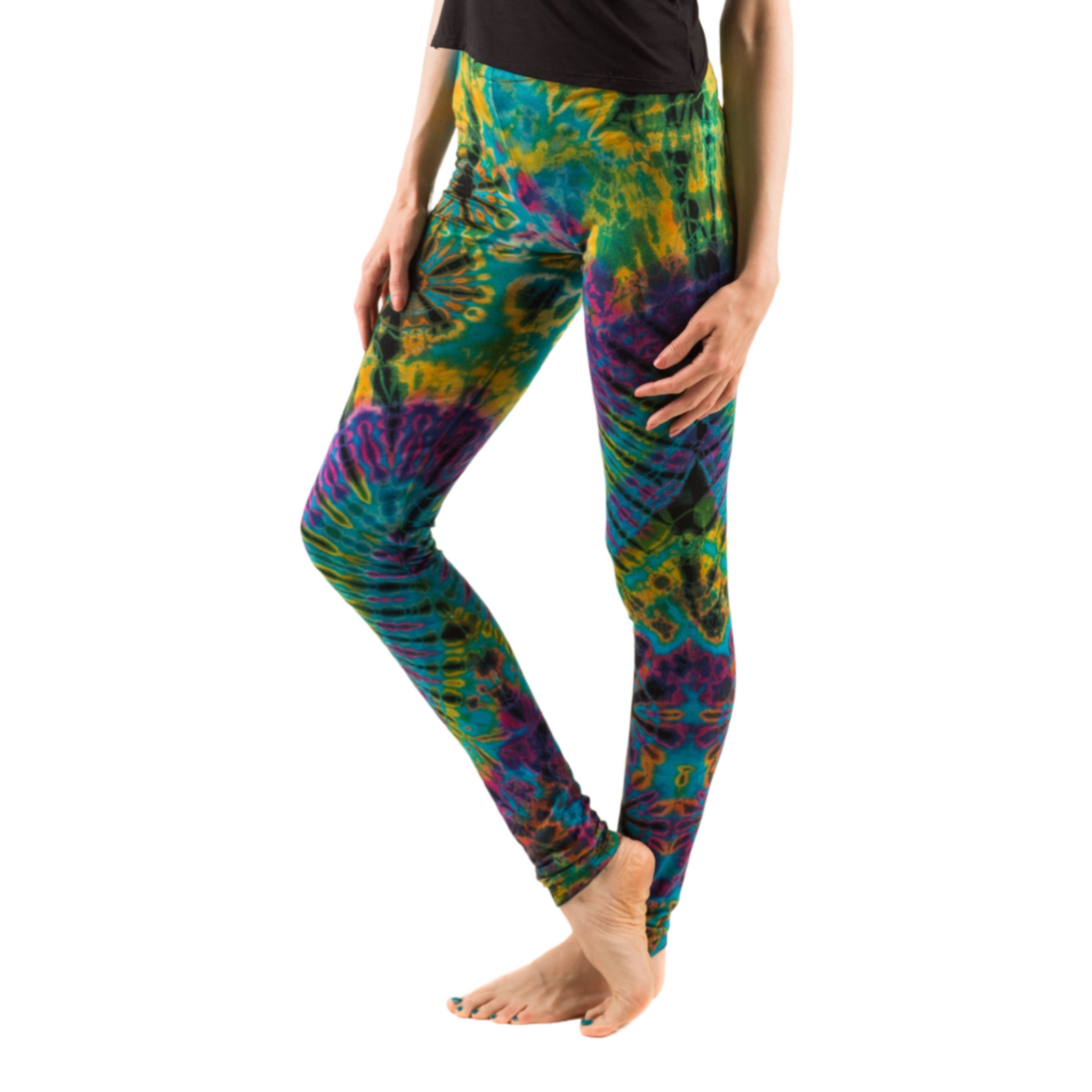 Full Tie-Dye Long Length Rayon Leggings