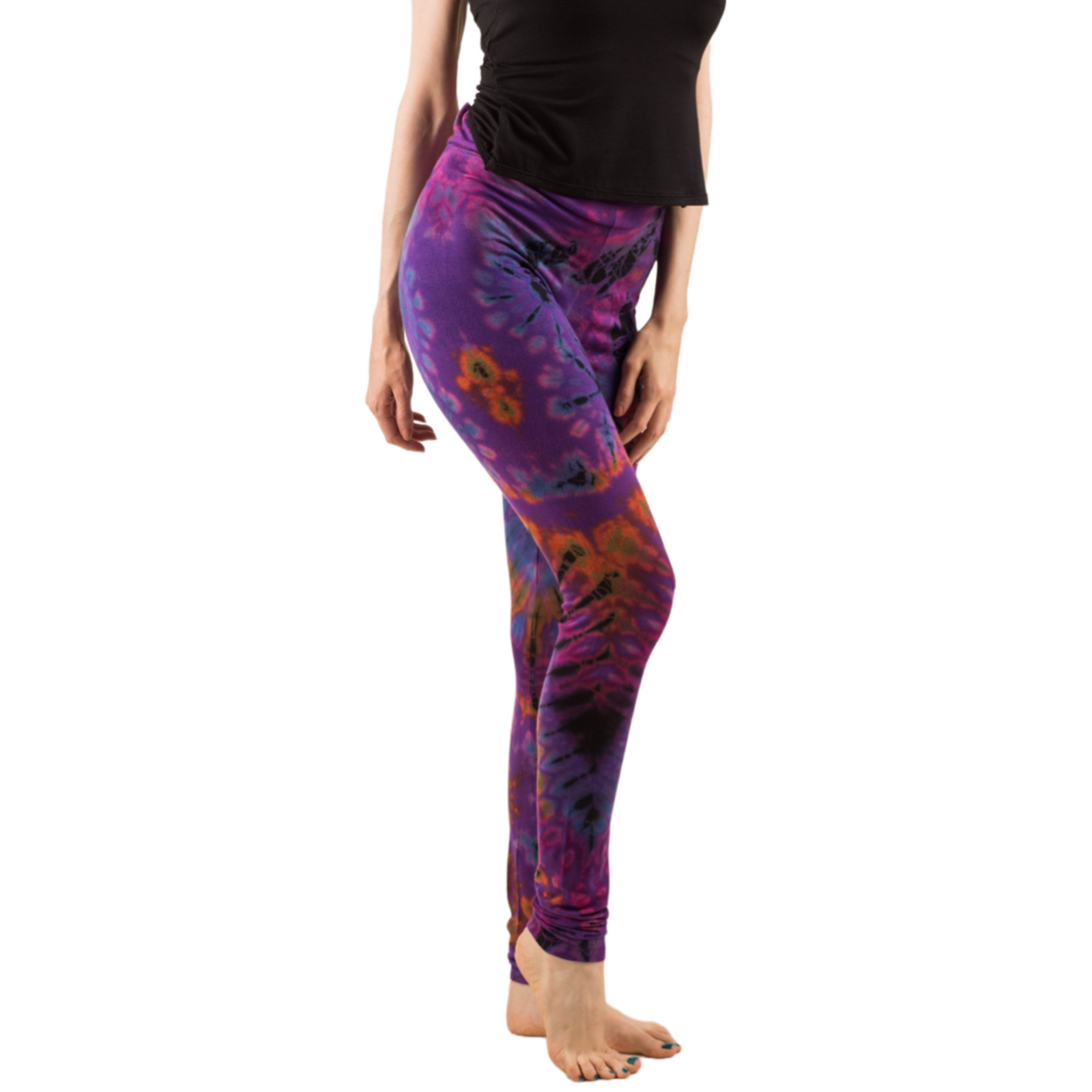 Full Tie-Dye Long Length Rayon Leggings