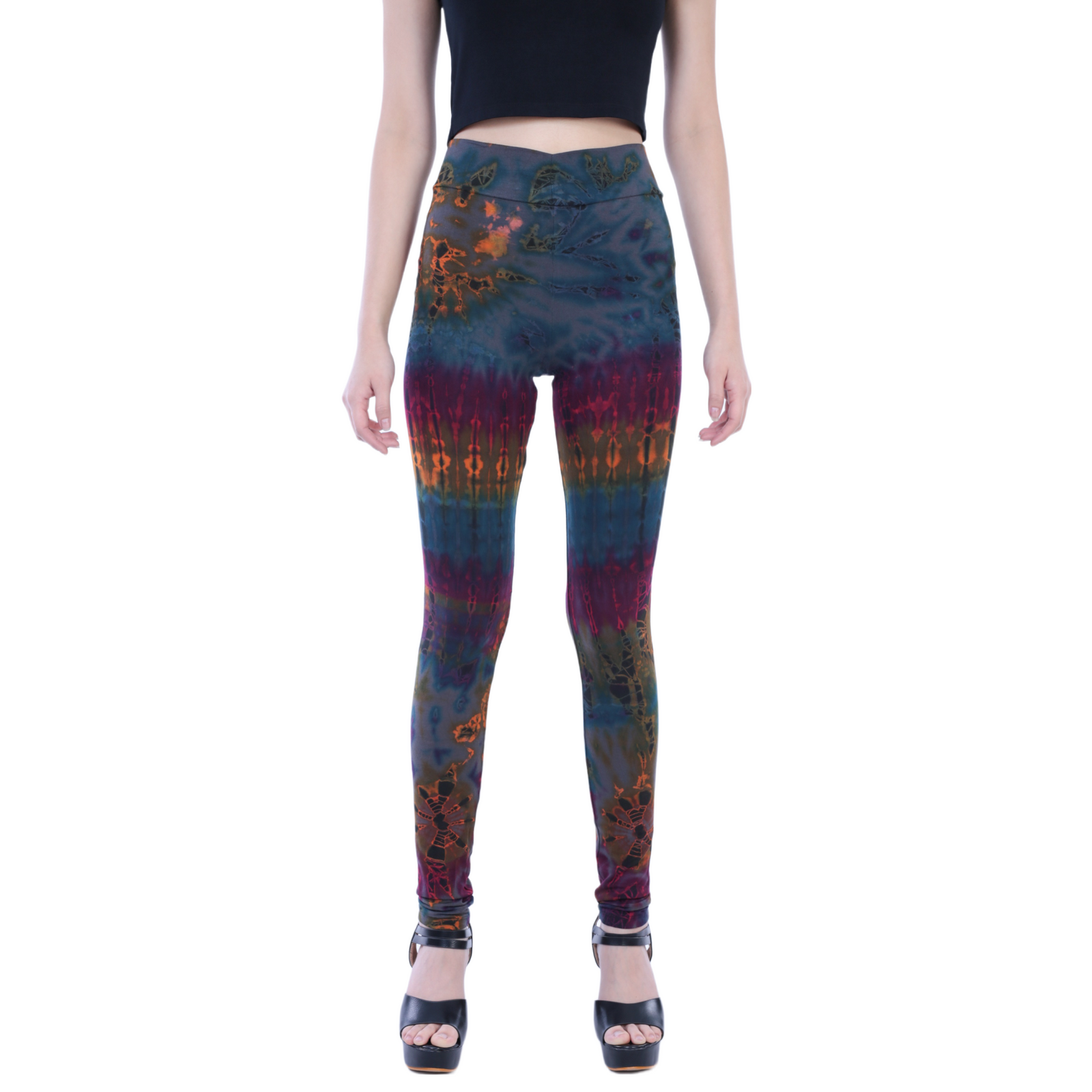 Full Tie-Dye Long Length Rayon Leggings