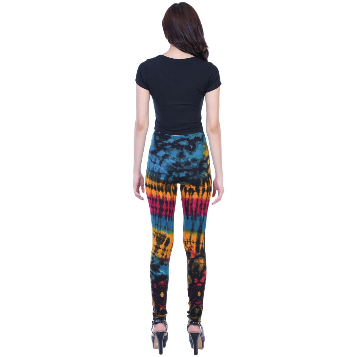 Full Tie-Dye Long Length Rayon Leggings - malisun