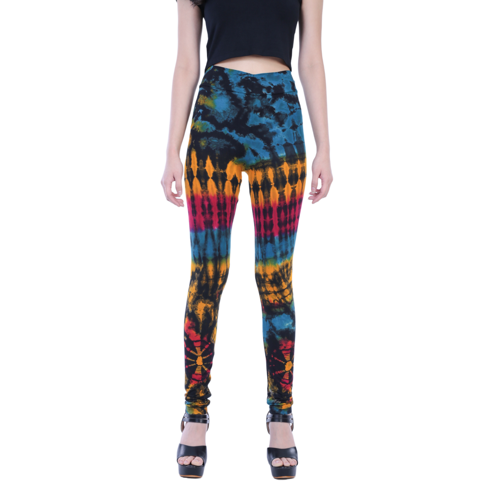 Full Tie-Dye Long Length Rayon Leggings