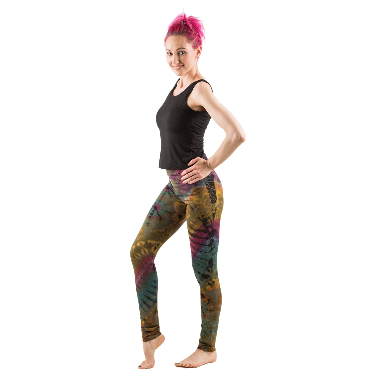 Full Tie-Dye Long Length Rayon Leggings