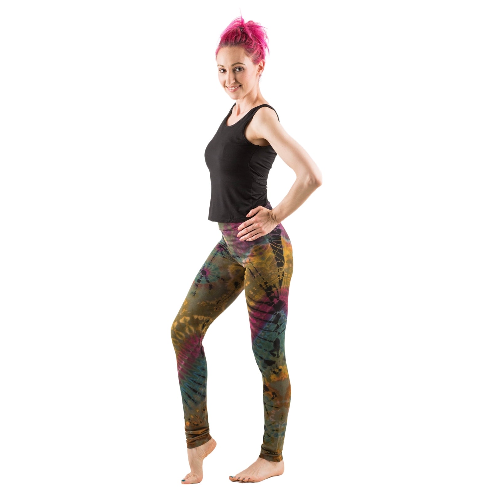 Full Tie-Dye Long Length Rayon Leggings