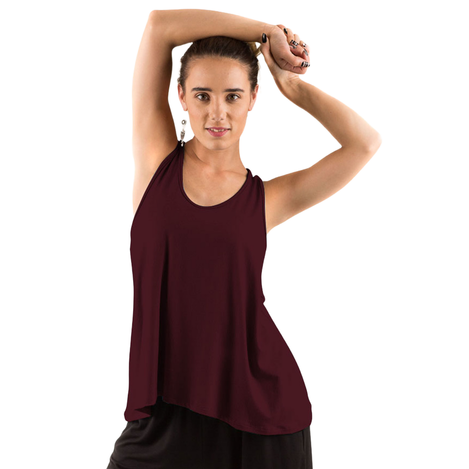 Classic Colors Sleeveless Button Back Rayon Tank Top