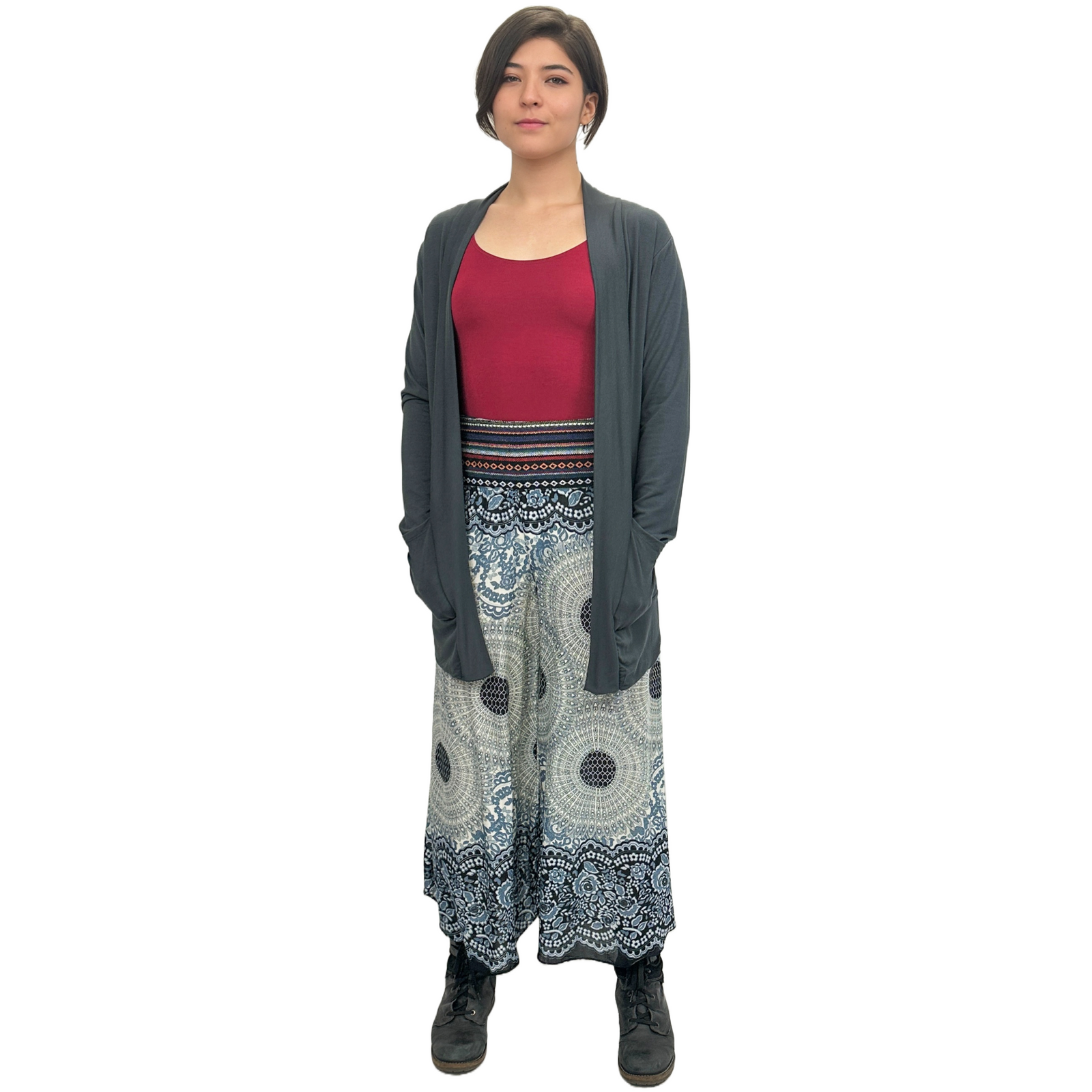 The Pocket Cardigan | Lightweight Open Front Stretchy Rayon Cardigan