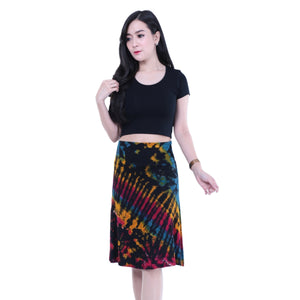 womens tie-dye skirt from malisun | shop handmade, fair trade clothing today! | free shipping over $99 gbp | sku rainbow tie dye 