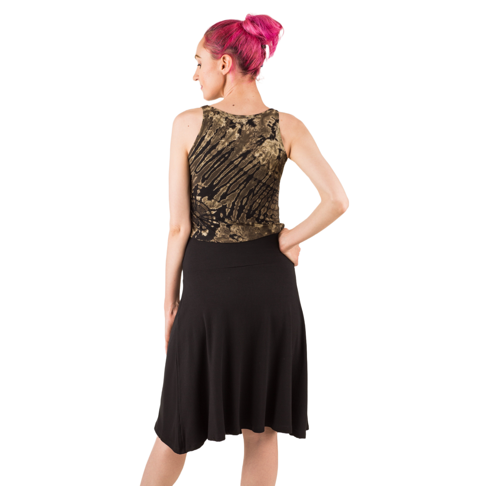 Classic Colors Knee-Length Stretchy Rayon Skirts