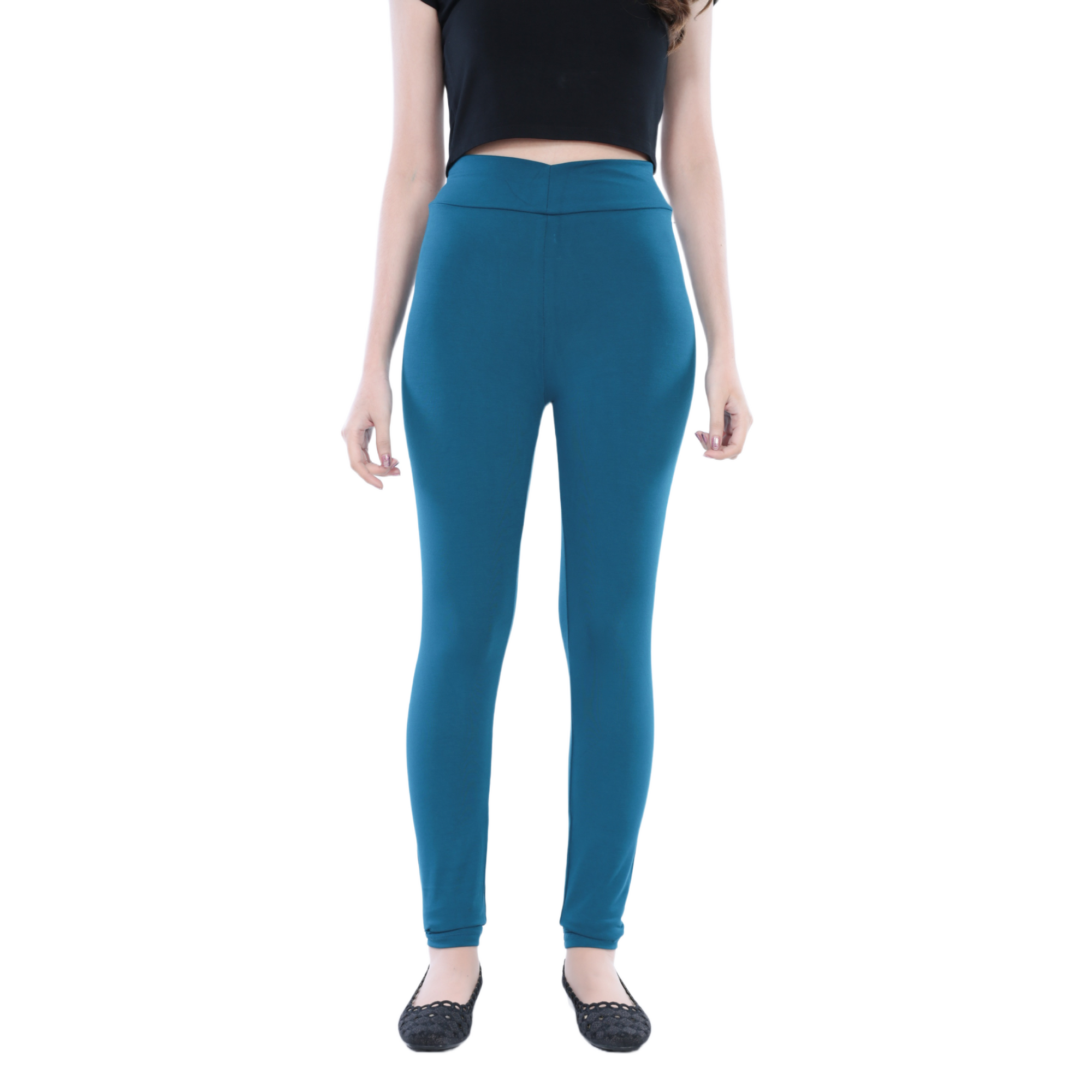 Malisun Clothing Classic Colors Long Length Stretchy Rayon Leggings Olive Green One Size