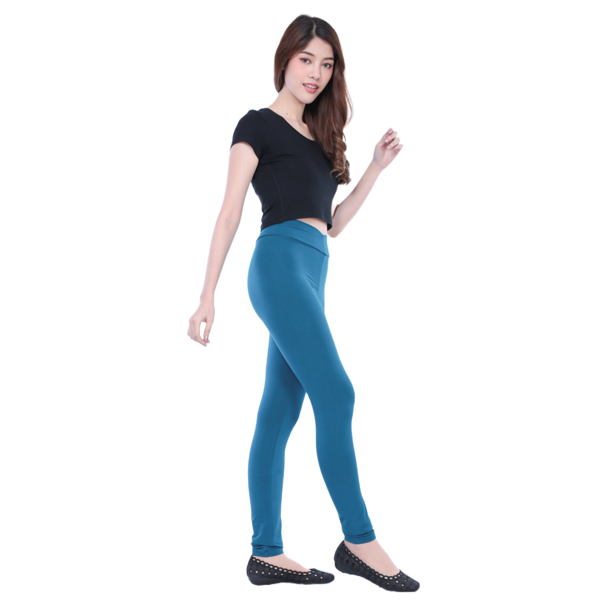 Classic Colors Long Length Stretchy Rayon Leggings
