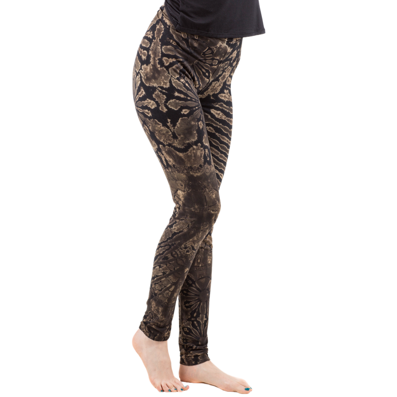 Full Tie-Dye Long Length Rayon Leggings - malisun