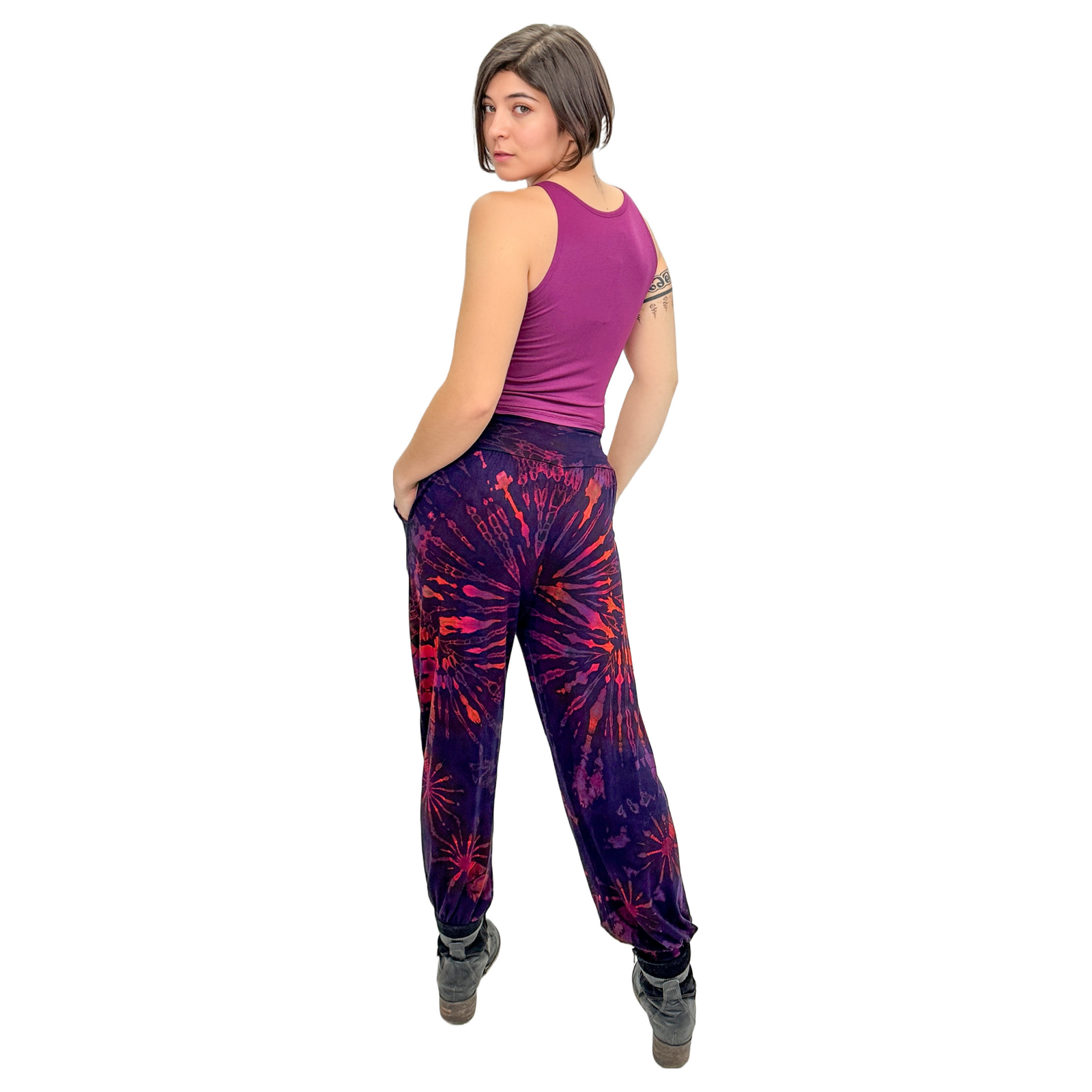 Classic Colors High-Neck Stretchy Rayon Crop Top