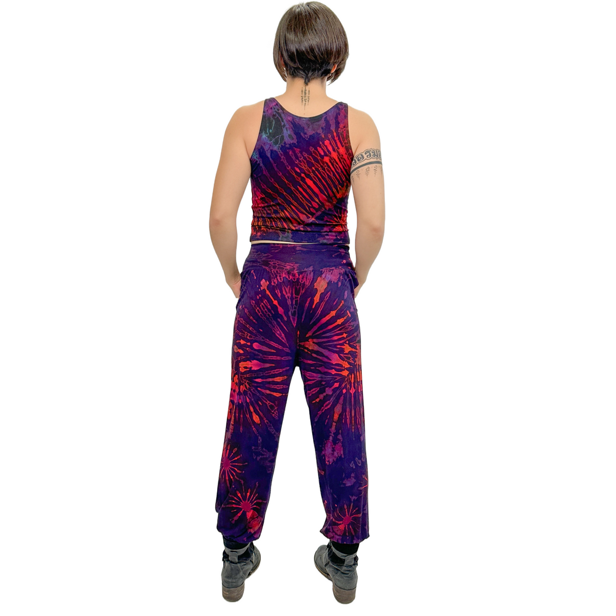 Full Tie-Dye Stretchy Rayon Jogger Style Harem Pants
