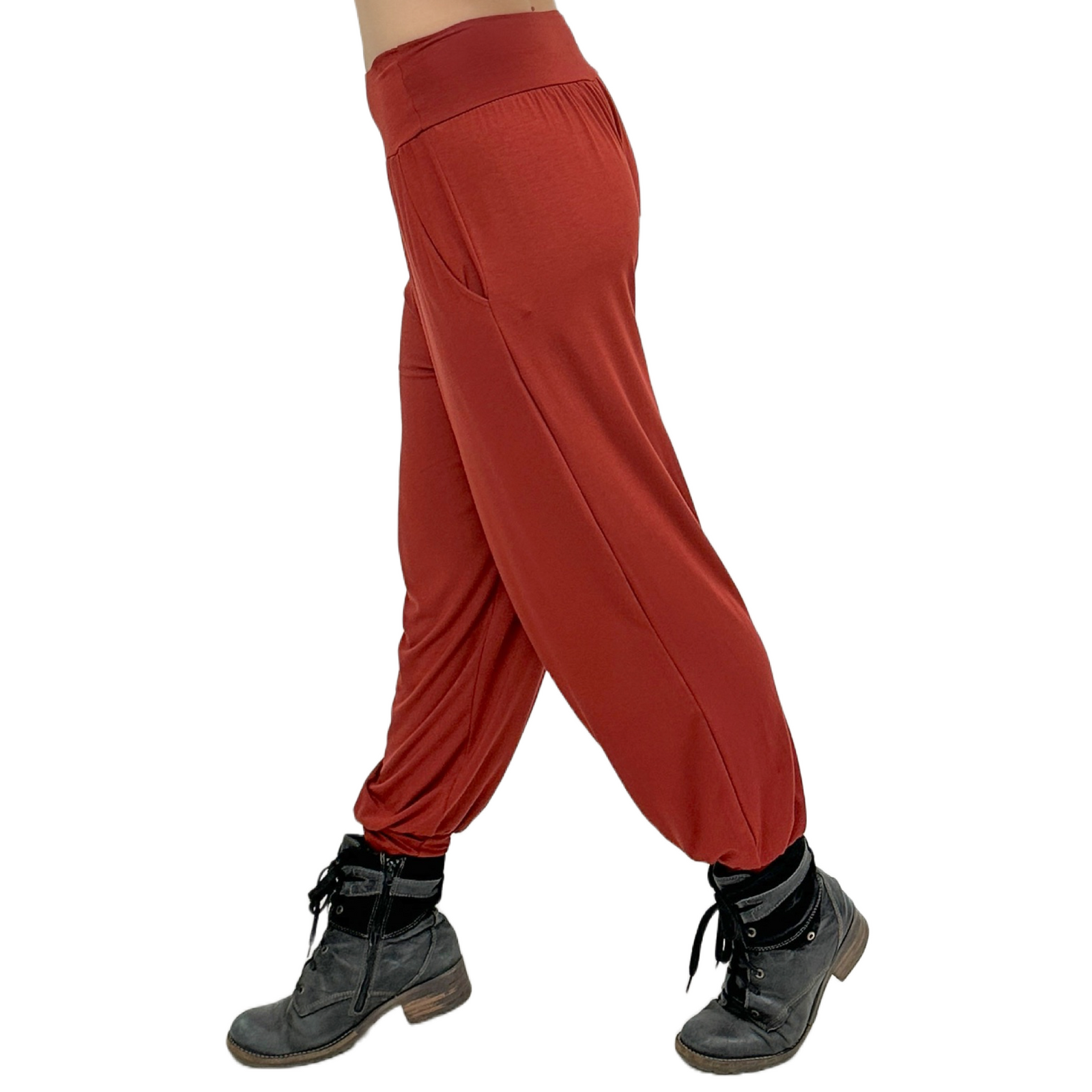 Classic Colors Stretchy Rayon Jogger Style Harem Pants