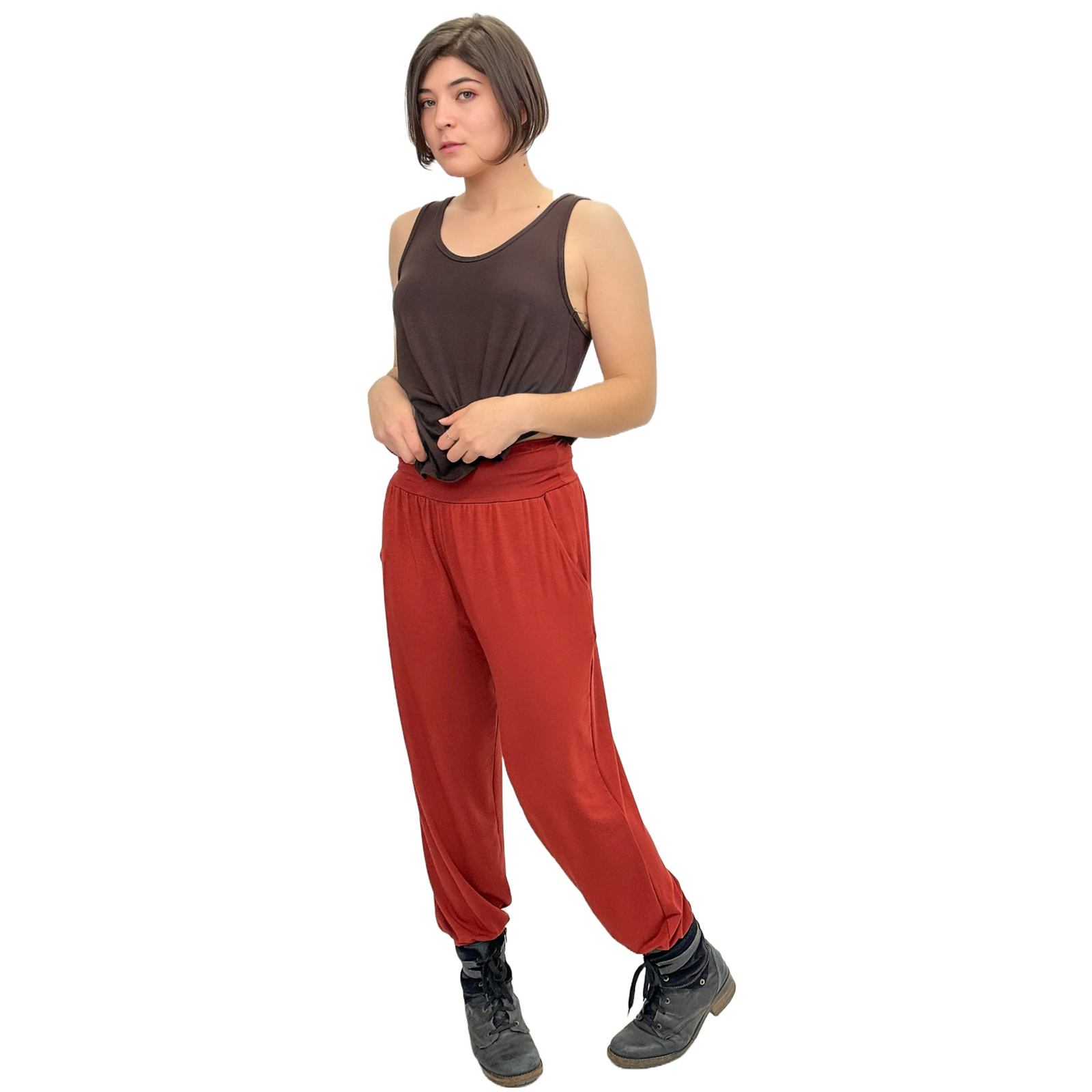 Classic Colors Stretchy Rayon Jogger Style Harem Pants