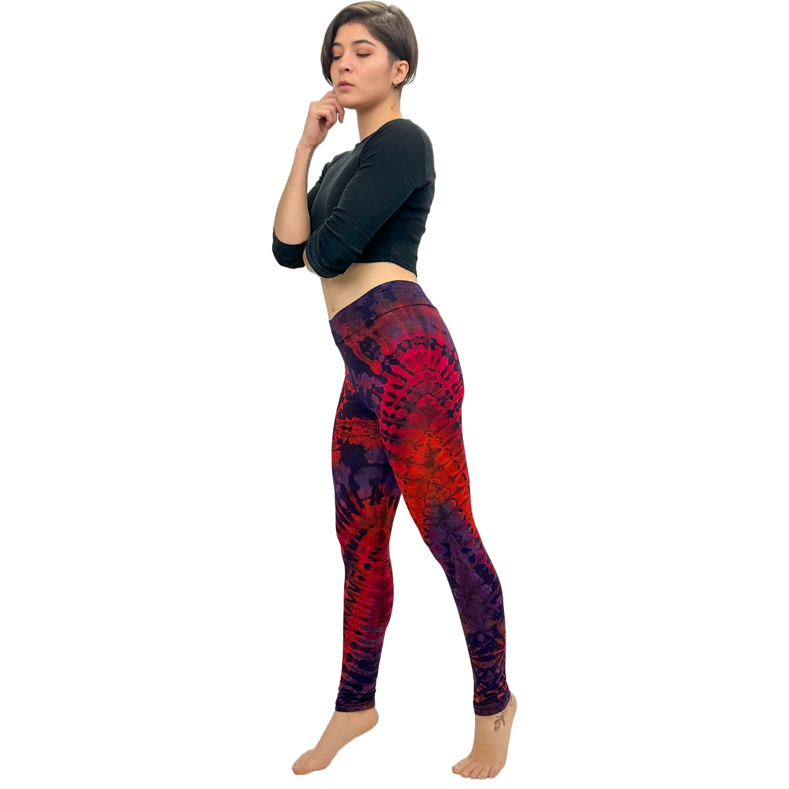 Full Tie-Dye Long Length Rayon Leggings