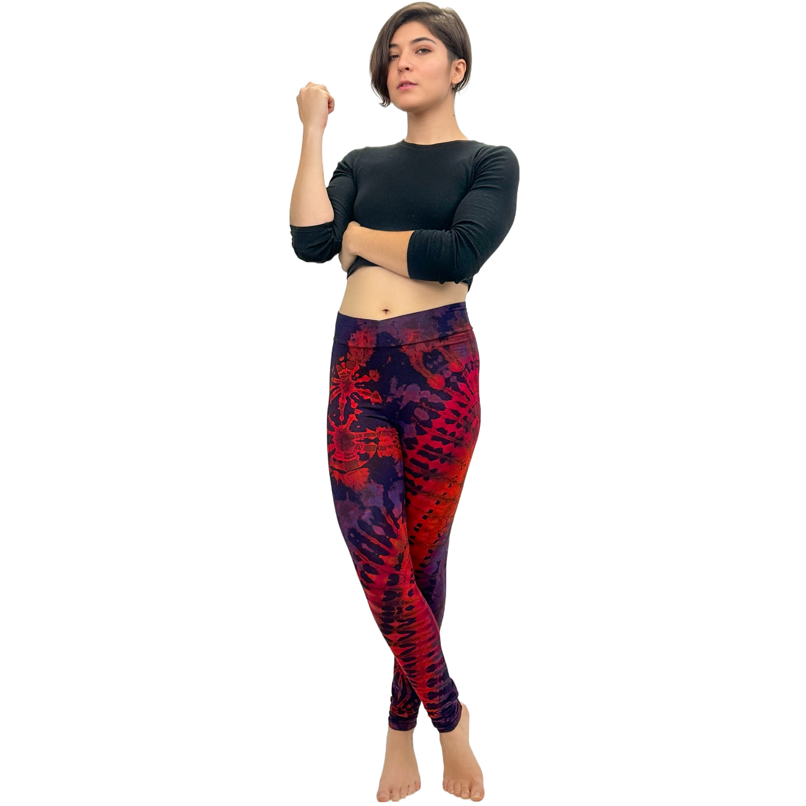 Full Tie-Dye Long Length Rayon Leggings