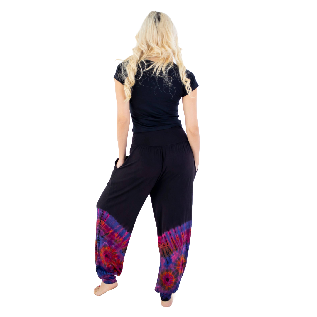 Half Tie-Dye Stretchy Harem Pants