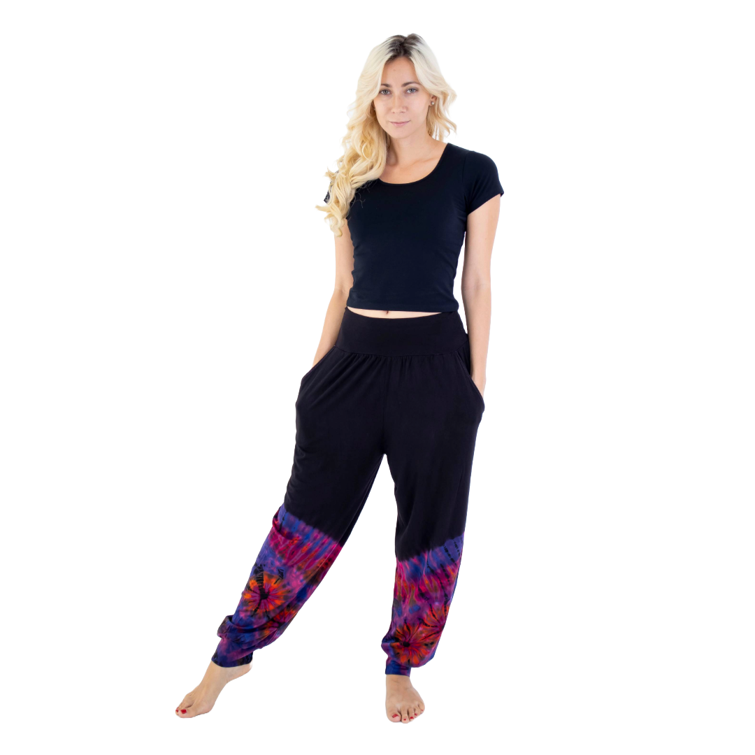 Half Tie-Dye Stretchy Harem Pants