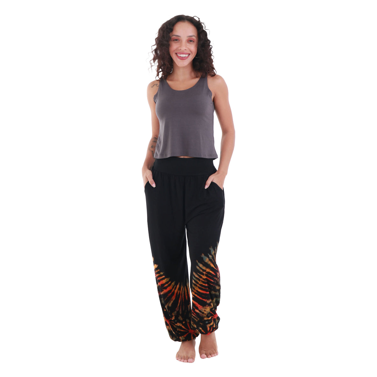 harem pants for women | handmade, fair trade shop | red tie-dye
