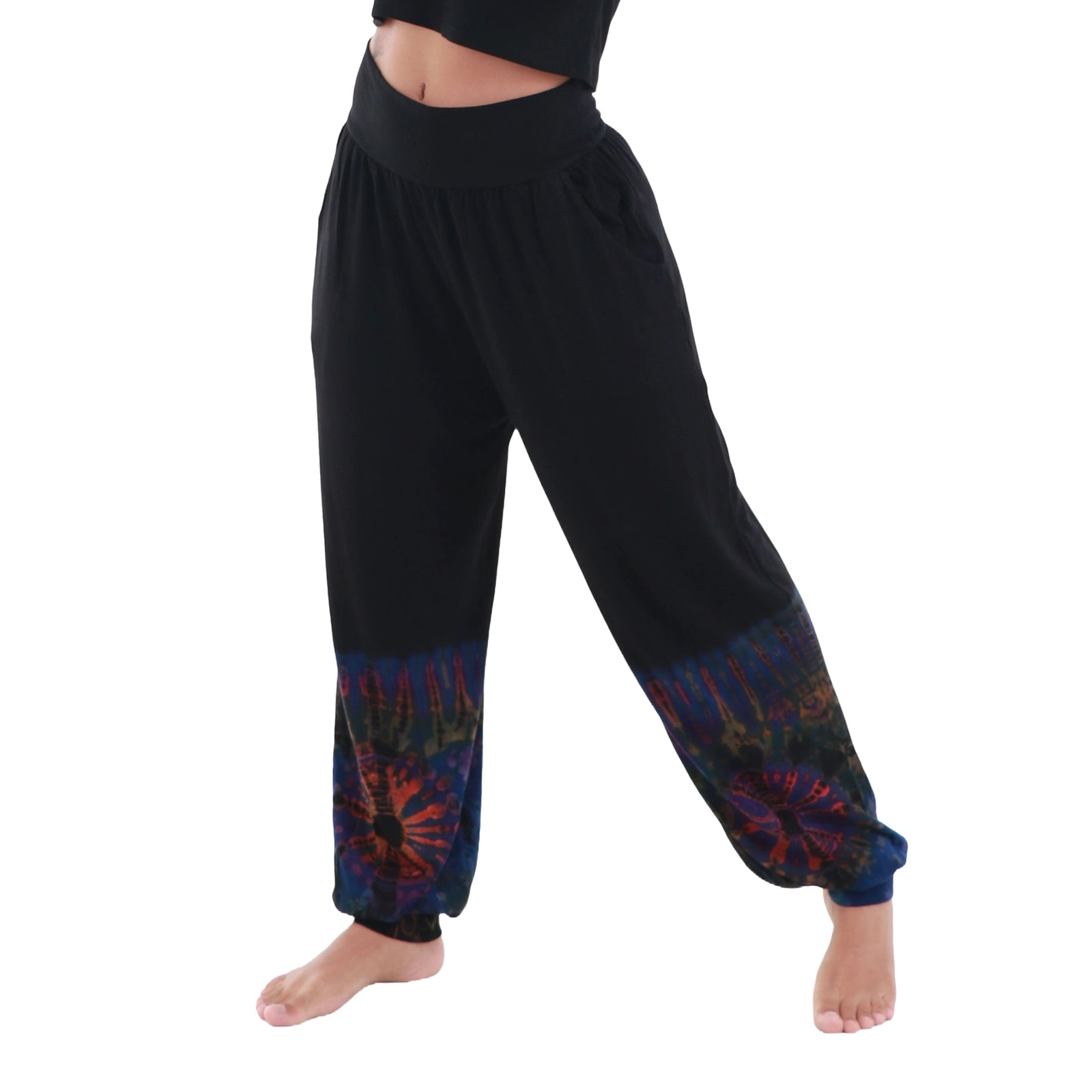 Half Tie-Dye Stretchy Harem Pants