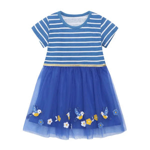 Girls Sweet Tweety Bird Applique Tutu Skirt Summer Dress