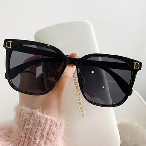 D's Oversized Clear Color Rounded Fashion Sunglasses