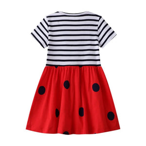 Girls Ladybug Lover Cotton Summer Dress