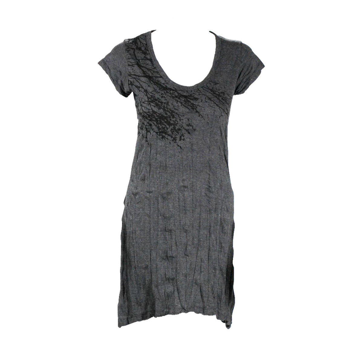 Beautiful Branches Screen Printed Graphic Design Short Sleeve Tunic