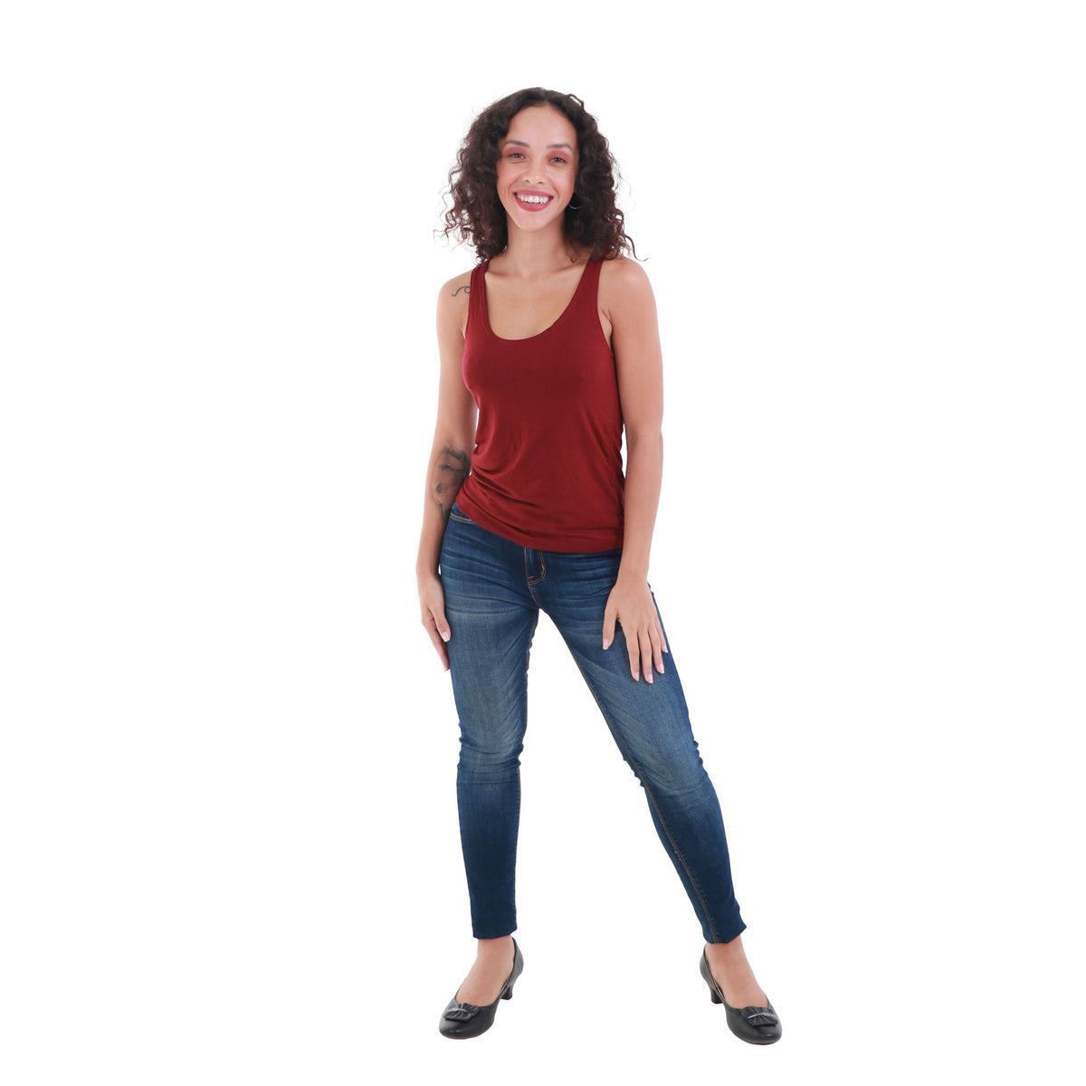 Classic Colors Braided Racerback Rayon Tank Top