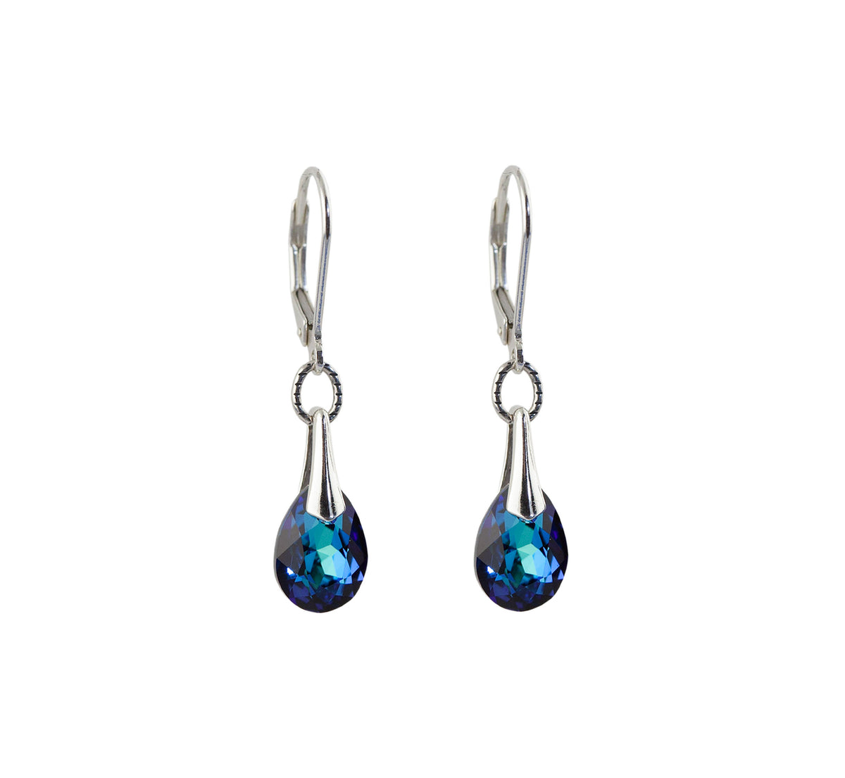 Dazzle Crystal Drop Sterling Silver Earrings