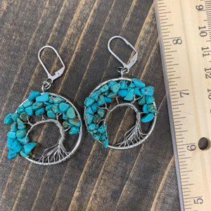 Tree of Life Gemstone Earrings