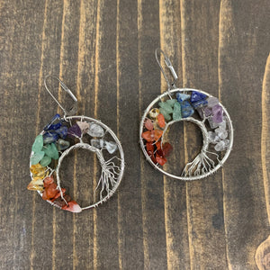 Tree of Life Gemstone Earrings