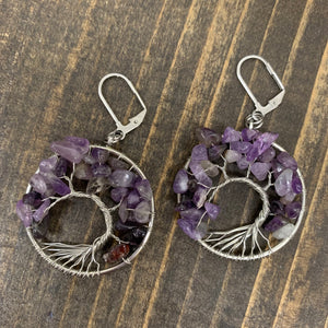 Tree of Life Gemstone Earrings