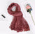 Flower Embroidered with Pearl Scarf